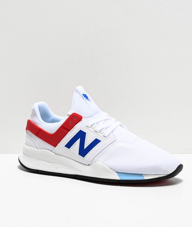 new balance red white blue shoes